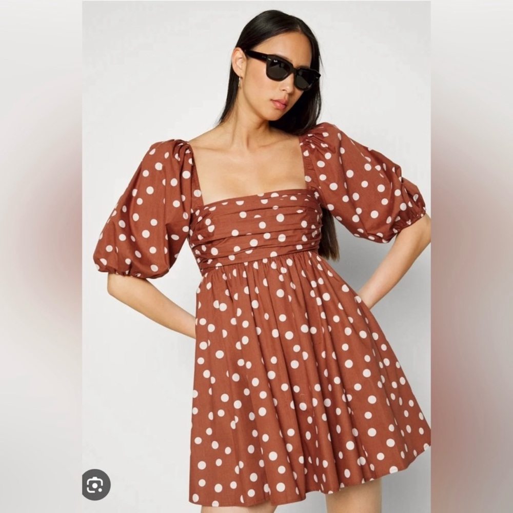 Abercrombie Emerson poplin puff sleeve mini dress